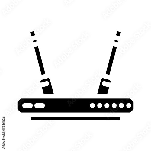 wireless router industry 3 glyph icon vector. wireless router industry 3 sign. isolated symbol illustration