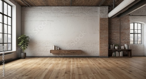 Modern Loft Apartment Interior Design Featuring Exposed Brick