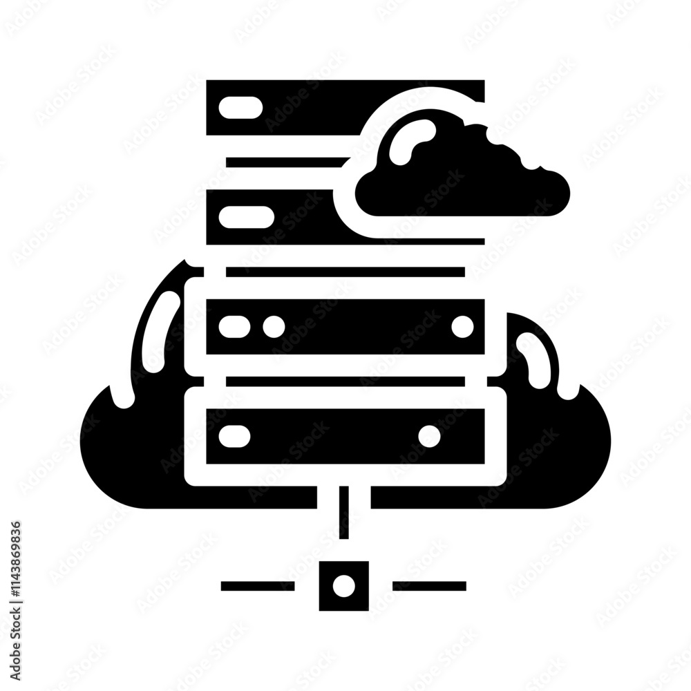 cloud computing industry 4 glyph icon vector. cloud computing industry 4 sign. isolated symbol illustration cloud computing industry 4 glyph icon vector. cloud computing industry 4 sign. isolated symbol illustration