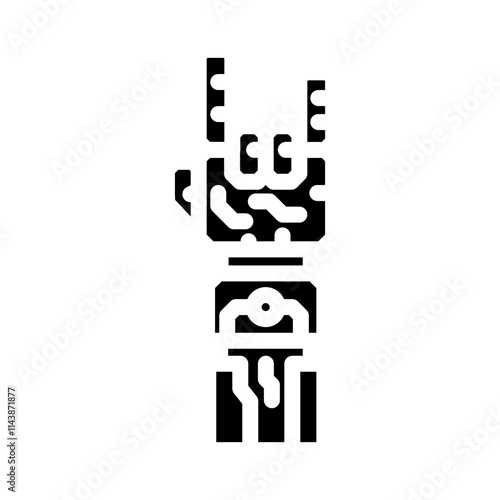 robotics collaboration industry 4 glyph icon vector. robotics collaboration industry 4 sign. isolated symbol illustration