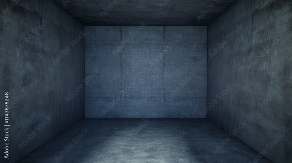 Empty Concrete Room: Modern Architectural Design. Minimalist and Industrial Interior Space. Empty Concrete Room: Modern Architectural Design. Minimalist and Industrial Interior Space.