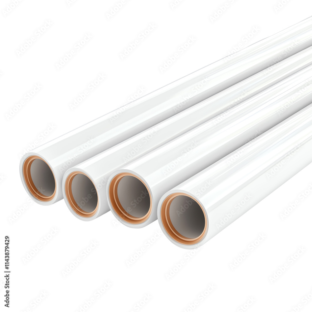 A set of four white rolls of material, ideal for packaging and crafting projects. Perfect for artists and creators.,transparent background A set of four white rolls of material, ideal for packaging and crafting projects. Perfect for artists and creators.,transparent background