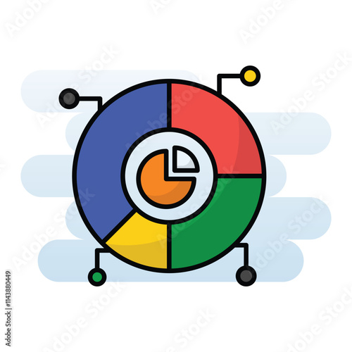 Multilevel Graph vector icon