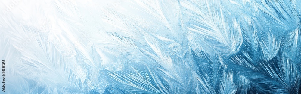 Obraz premium Intricate patterns of ice showcase natural artistry on a winter's day in a cold environment