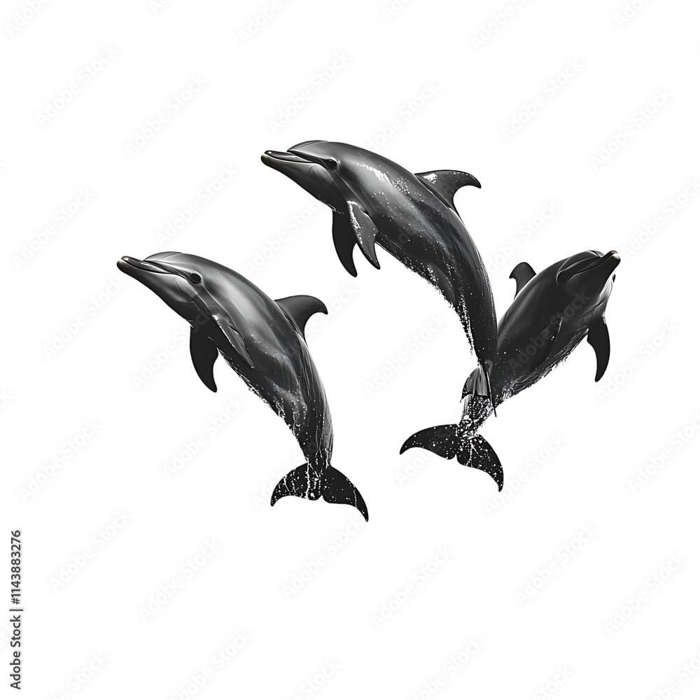 Fototapeta premium dolphin isolated on white background