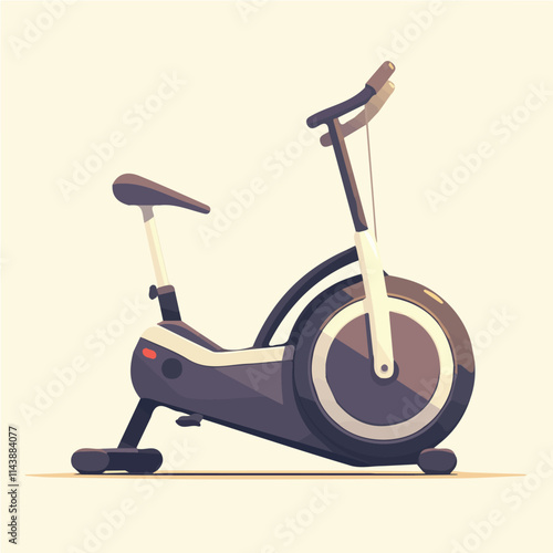 Vector illustration of a gym stationary bike for motion graphics