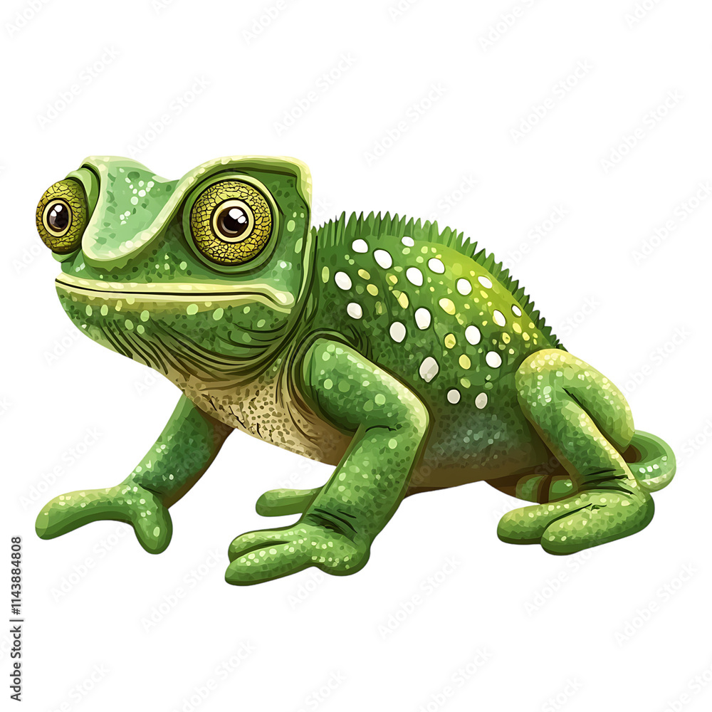 Obraz premium chameleon isolated on white background