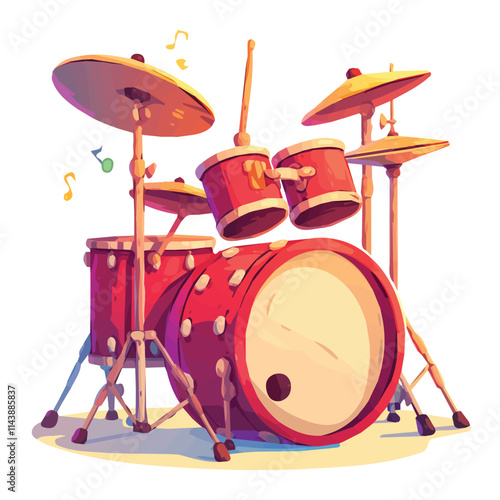 Vector illustration of a musical drum