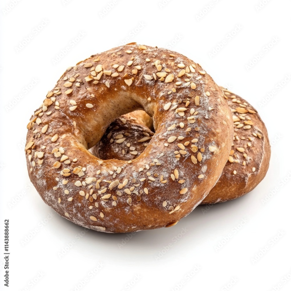 Fresh bagel isolated on white background Fresh bagel isolated on white background
