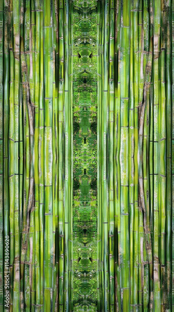 Abstract view of bamboo stalks showcasing their natural beauty and intricate patterns in a lush green setting Abstract view of bamboo stalks showcasing their natural beauty and intricate patterns in a lush green setting