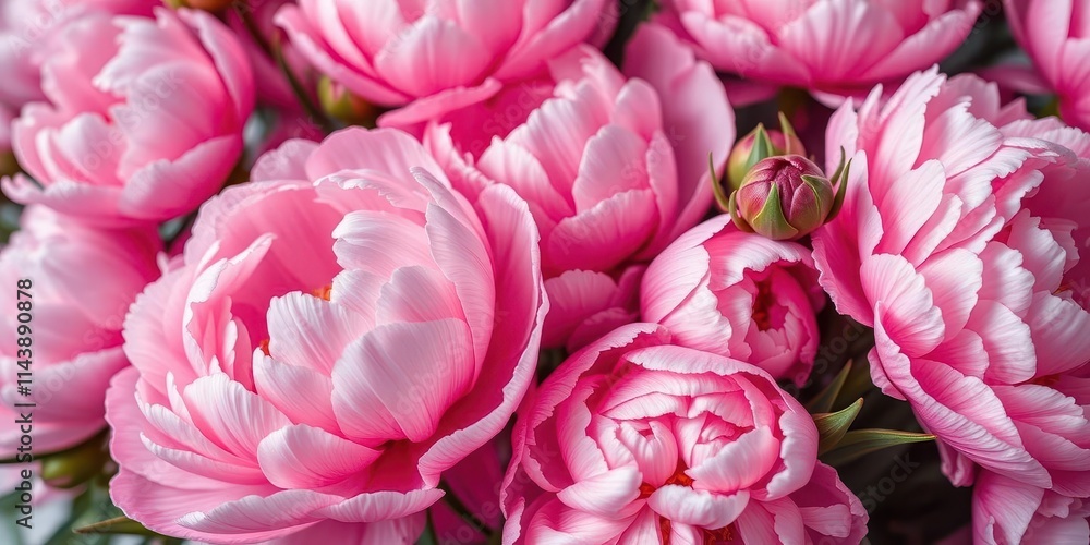 Pink peony flowers background in full bloom with soft petals and vibrant colors, romantic, peony Pink peony flowers background in full bloom with soft petals and vibrant colors, romantic, peony