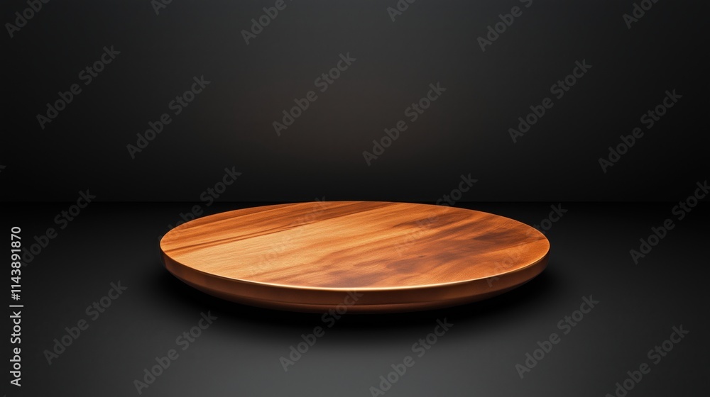 Gold frame on a black background. Luxurious circular podium top view. Round 3d platform for awards and product presentation. Gold frame on a black background. Luxurious circular podium top view. Round 3d platform for awards and product presentation.