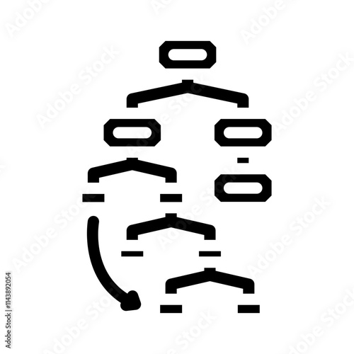 syntax tree natural language processing nlp glyph icon vector. syntax tree natural language processing nlp sign. isolated symbol illustration