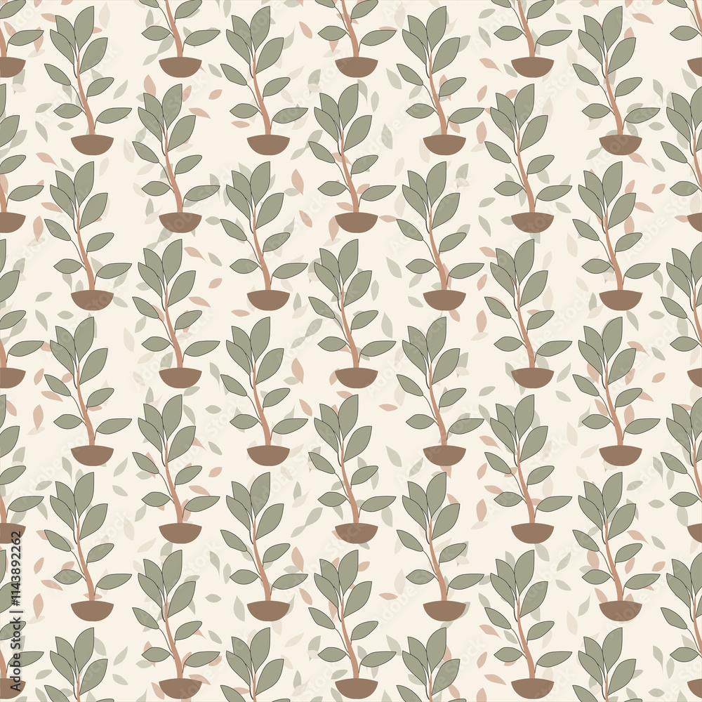 Fototapeta premium The season of young seedlings is minimalist and easy on the eyes.