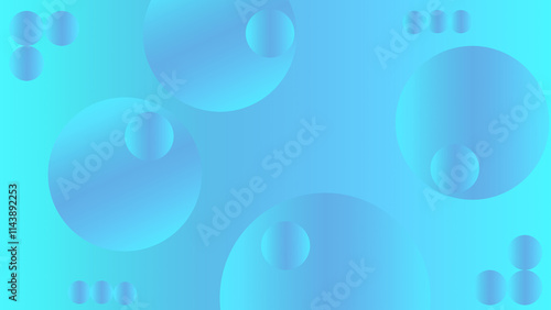 Creative Abstract Background Design Bold and Bright Cyan in bright blue.