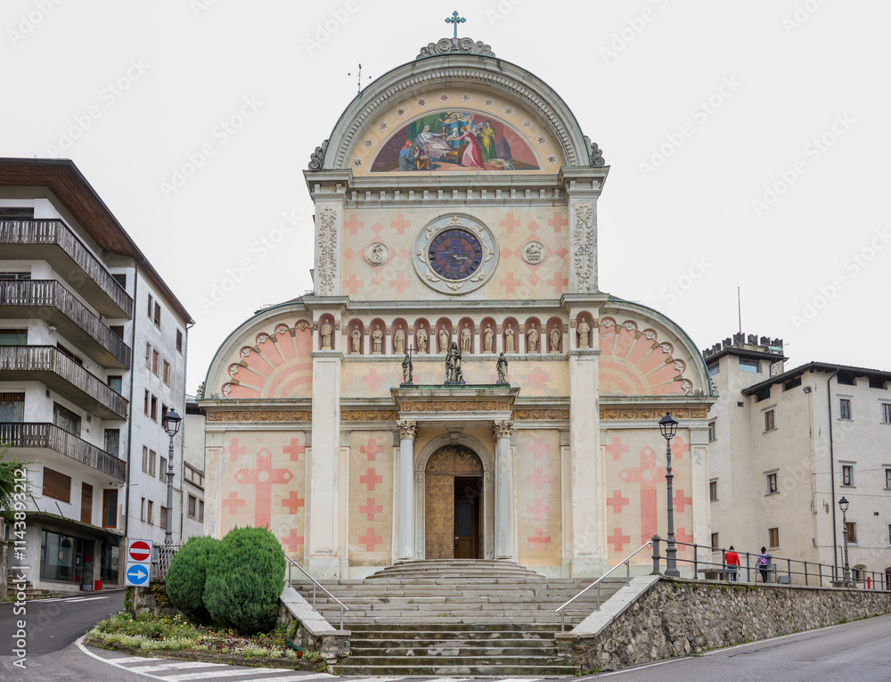 Obraz premium Church of Santa Maria Nascente in Pieve di Cadore, Dolomites, Italy