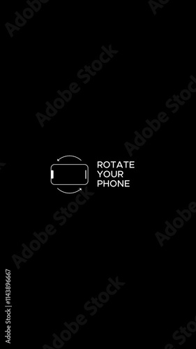 4K video animation of rotate your phone vertical video stock
