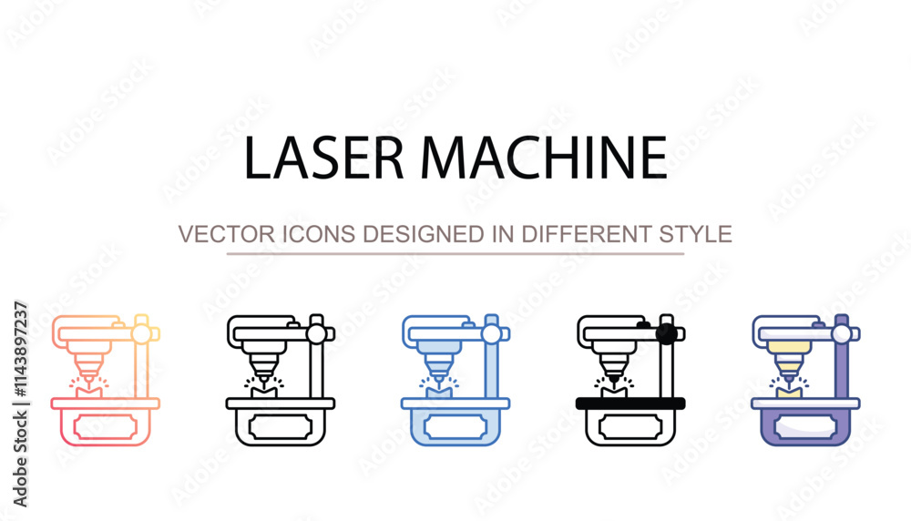 Laser Machine icon design with white background stock illustration Laser Machine icon design with white background stock illustration