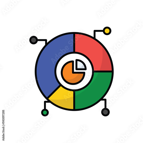 Multilevel Graph vector icon