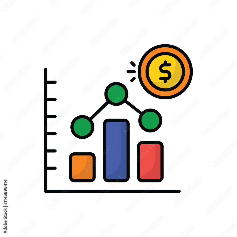 Financial Chart vector icon