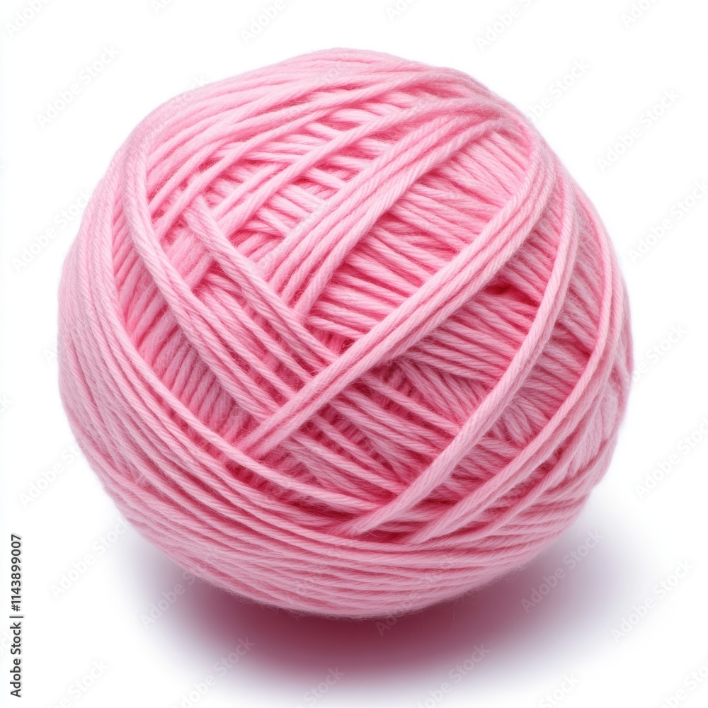 Pink yarn ball isolated on white background Pink yarn ball isolated on white background