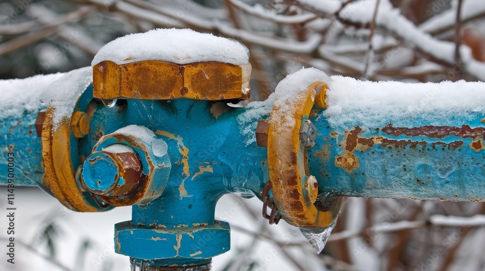 Winter challenges frozen water pipes and ice covered faucets in cold weather conditions Winter challenges frozen water pipes and ice covered faucets in cold weather conditions