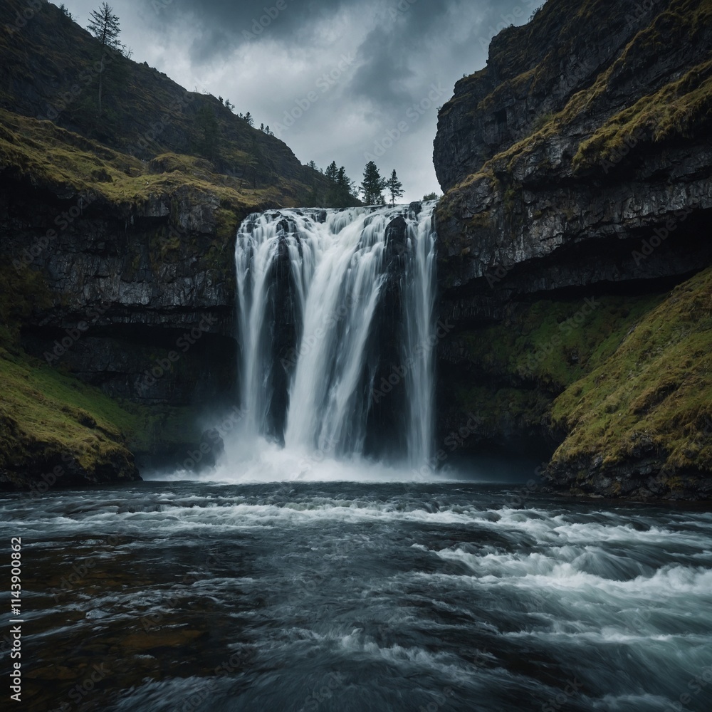 Obraz premium waterfall in the mountains