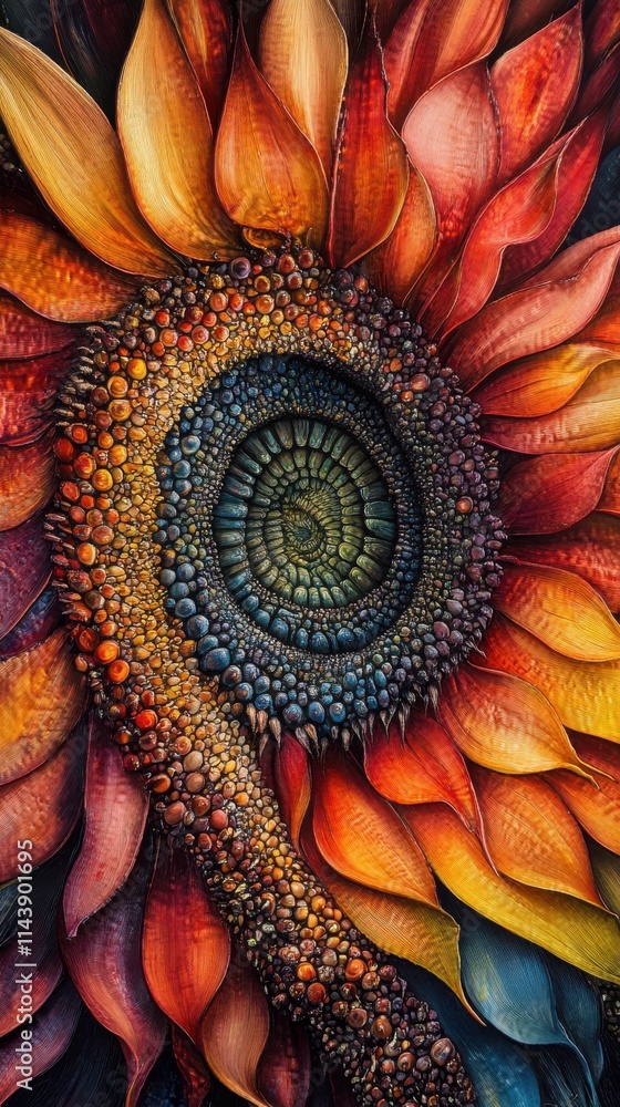 custom made wallpaper toronto digitalClose-up view of a sunflower head showcasing intricate textures and vibrant colors at a summer bloom