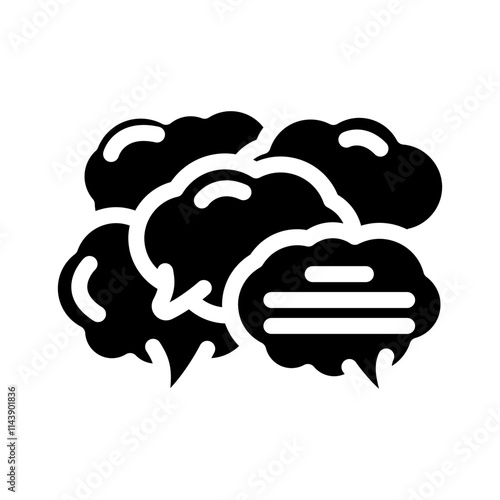 context bubble natural language processing nlp glyph icon vector. context bubble natural language processing nlp sign. isolated symbol illustration