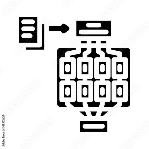 natural language model nlp glyph icon vector. natural language model nlp sign. isolated symbol illustration