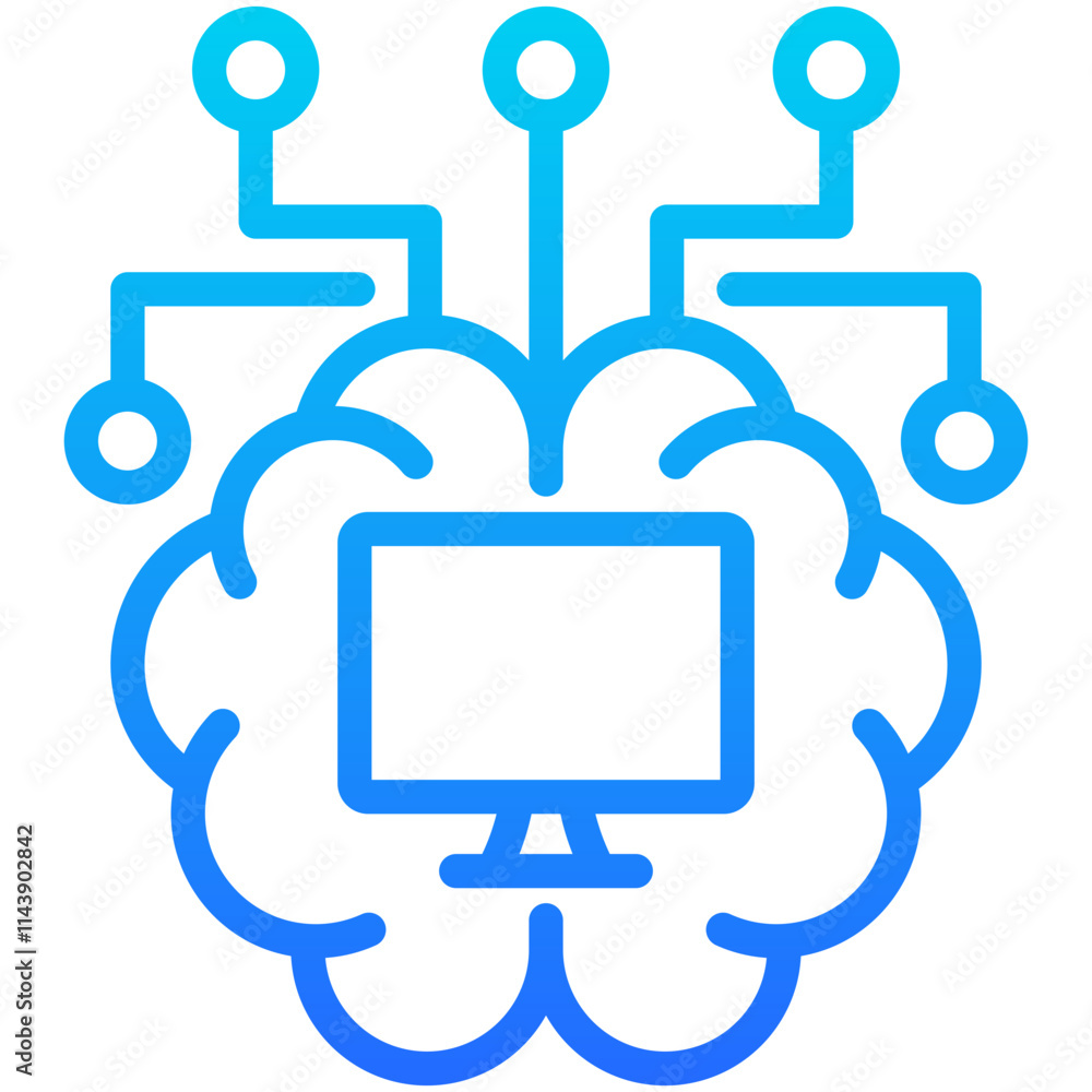 Fototapeta premium Cognitive Computing Icon