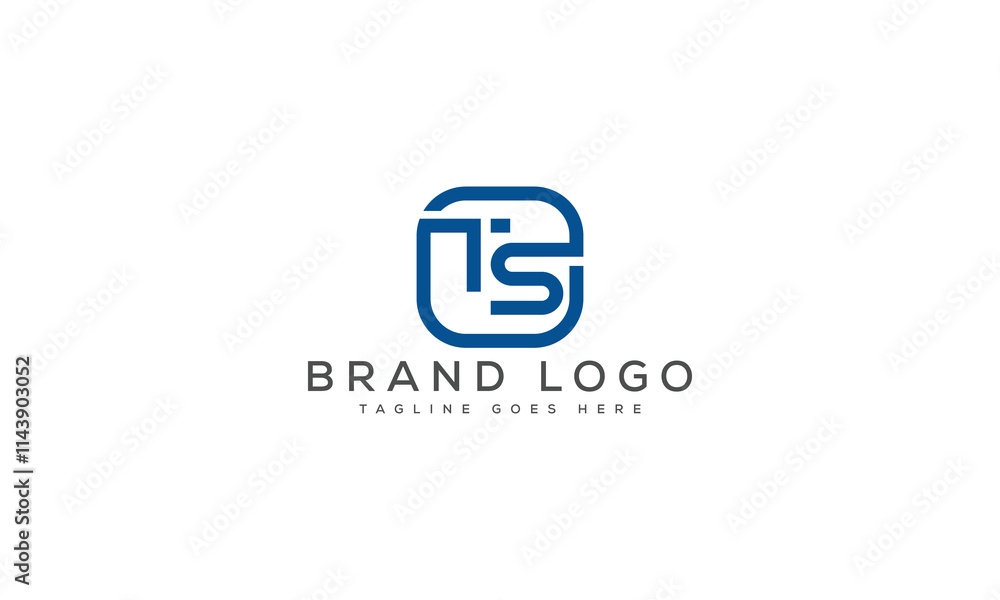Fototapeta premium letter TS logo design vector template design for brand.