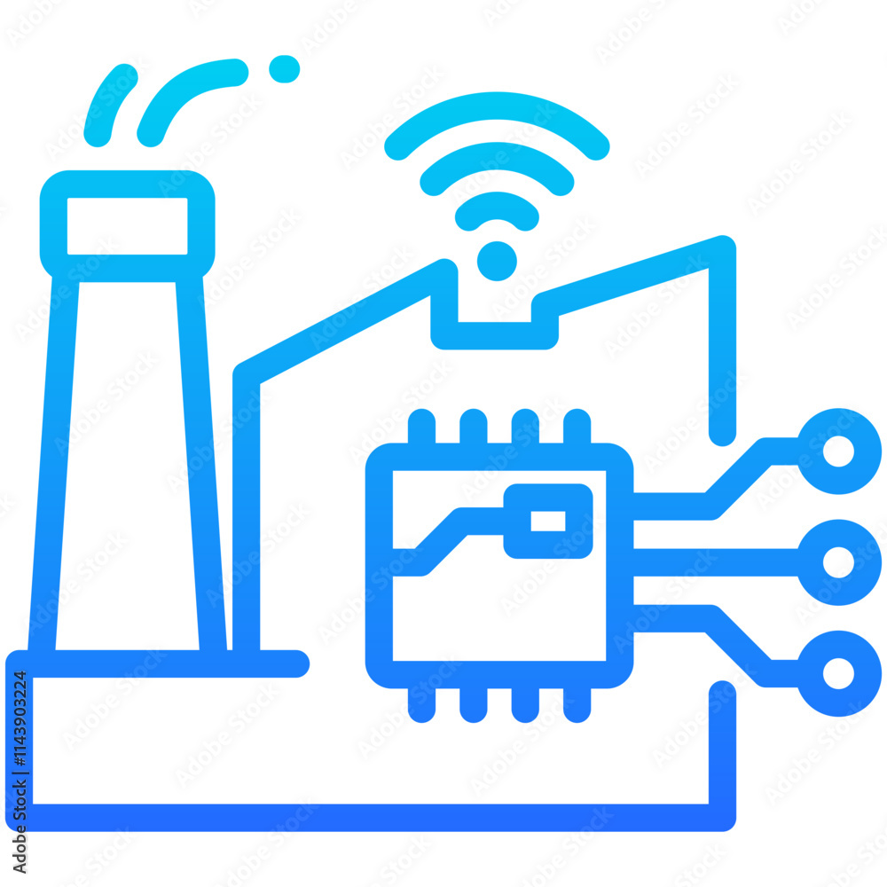 Smart Factory Icon Smart Factory Icon