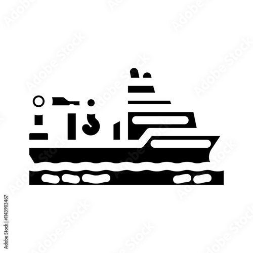 marine research vessel world ocean glyph icon vector. marine research vessel world ocean sign. isolated symbol illustration