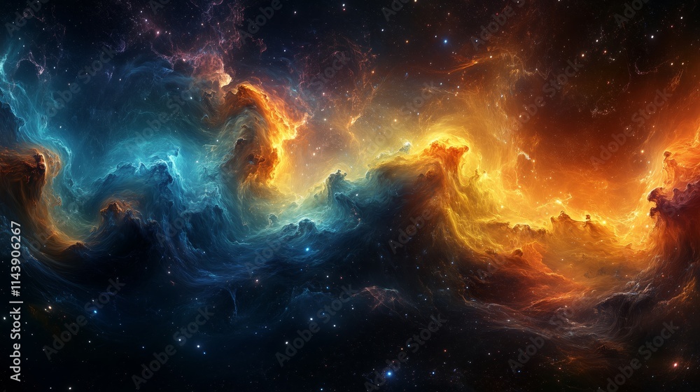 Nebula Explosion: Abstract Space Art with Fiery Colors - Made with Generative AI Nebula Explosion: Abstract Space Art with Fiery Colors - Made with Generative AI
