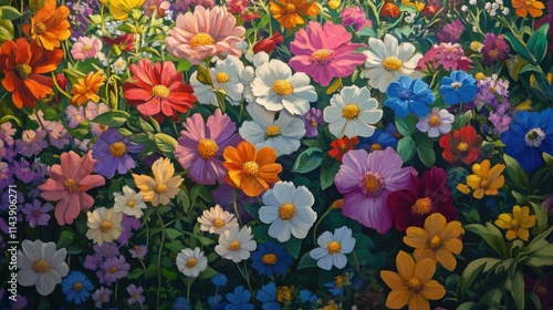 Wallpaper Mural Colorful summer blooms showcase a vibrant garden in full bloom during the sunny days of summer Torontodigital.ca