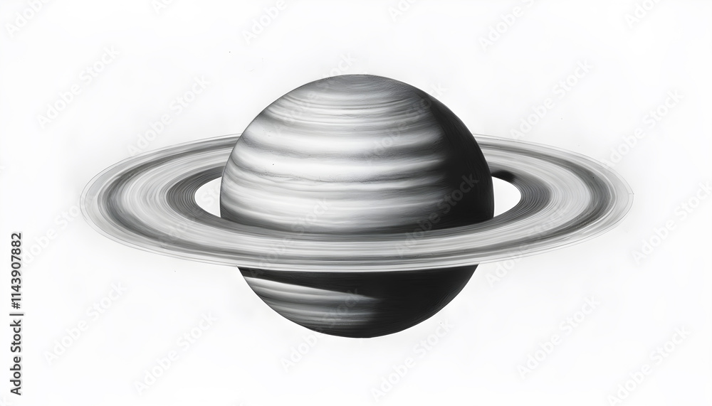 black pencil drawing of Saturn planet on a white background, rings and shading, for space, astronomy, and celestial themed projects black pencil drawing of Saturn planet on a white background, rings and shading, for space, astronomy, and celestial themed projects