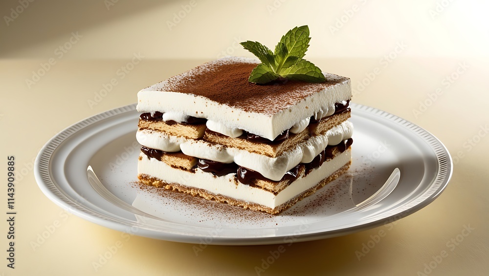 Capture the essence of indulgence with this exquisite tiramisu dessert photography. This image showcases a perfectly plated slice of tiramisu, featuring velvety mascarpone cream layered delicately. Capture the essence of indulgence with this exquisite tiramisu dessert photography. This image showcases a perfectly plated slice of tiramisu, featuring velvety mascarpone cream layered delicately.