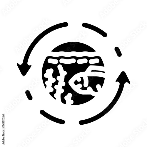 marine ecosystem world ocean glyph icon vector. marine ecosystem world ocean sign. isolated symbol illustration