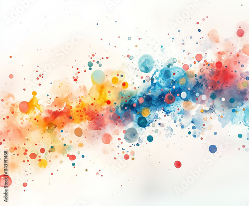 beautiful light aquarelle splashes, withe background