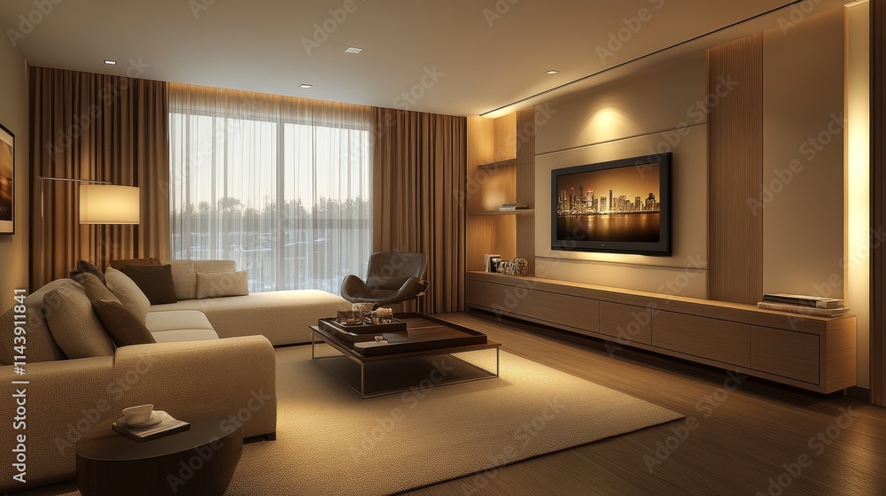 Modern minimalist hotel salon, smooth panel walls, minimalist and stylish furniture design. The soft and blurry background creates a refined atmosphere for luxurious interior design. Modern minimalist hotel salon, smooth panel walls, minimalist and stylish furniture design. The soft and blurry background creates a refined atmosphere for luxurious interior design.