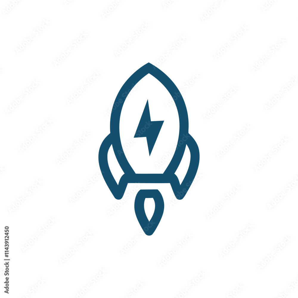 Rocket silhouette vector logo design Rocket silhouette vector logo design