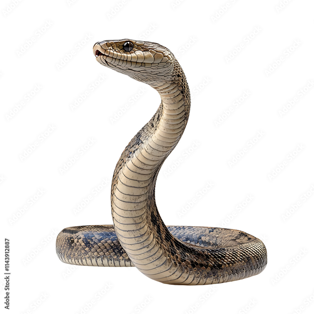 Fototapeta premium snake on a white background