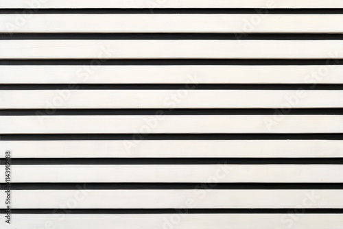 Clean and Minimalist Lines of a White Wooden Wall with Horizontal Stripes Perfect for Modern Interior Design and Background Use in Various Projects