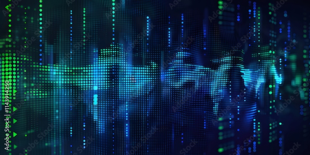 Abstract digital world map data visualization. Abstract digital world map data visualization.