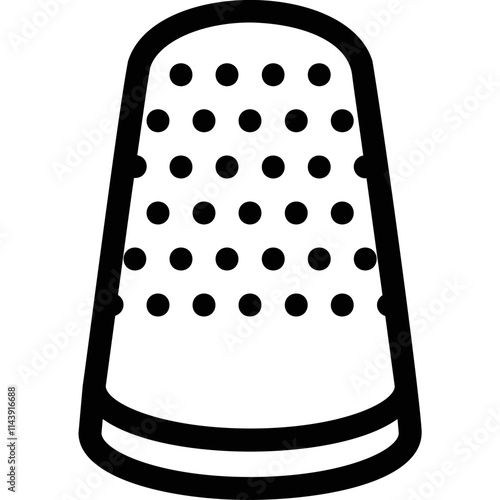 Simple vector icon thimble for needles