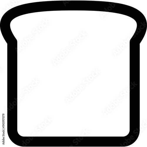 Simple vector icon toast bread
