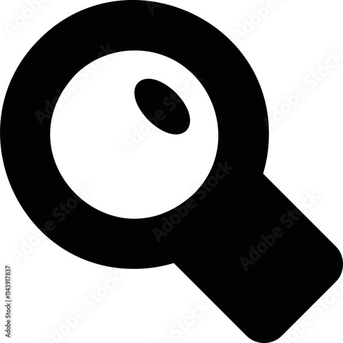 Simple vector icon magnifying glass