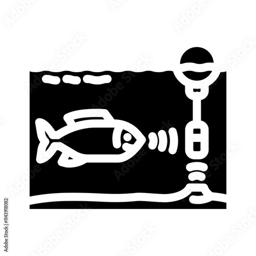 hydrophone world ocean glyph icon vector. hydrophone world ocean sign. isolated symbol illustration