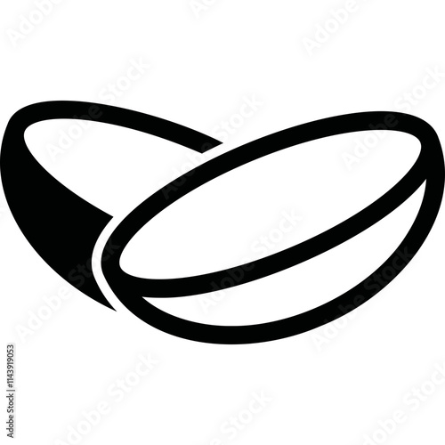 Simple vector icon contact lenses
